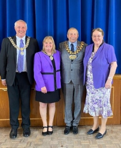 Pic with Mayor of Gt Aycliffe Ken Robson and Elaine Robson - Copy