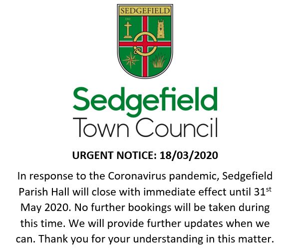 Parish Hall Closure Notice