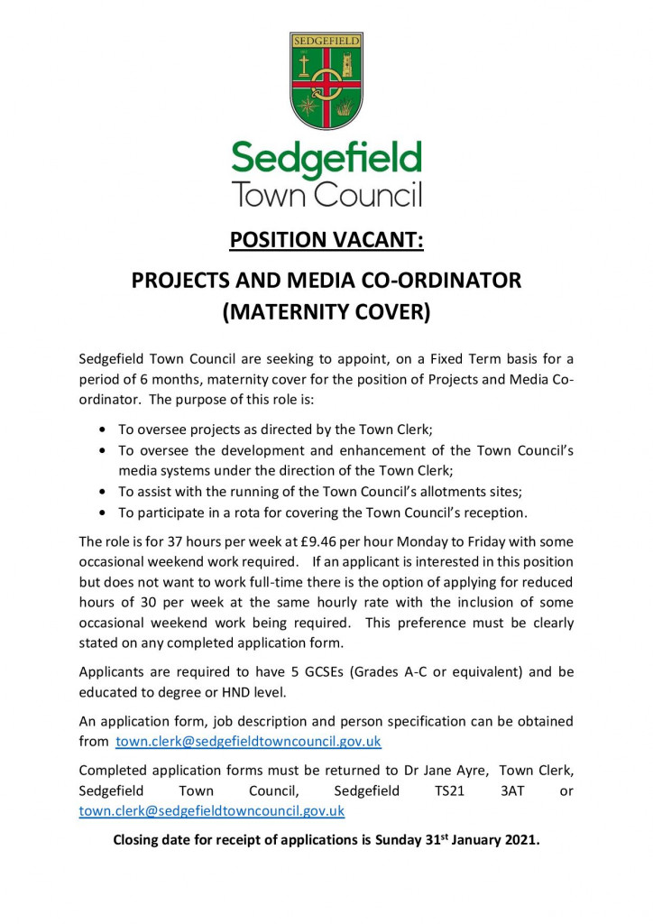 Projects and Media Co-ordinator Advert-page-001