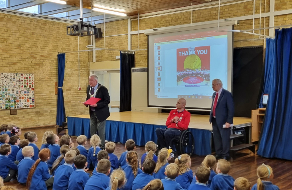 Cllr Dave Jasper (left), Mayor of Sedgefield and Cllr Mel Carr, award Jack Smith the Freedom of Sedgefield