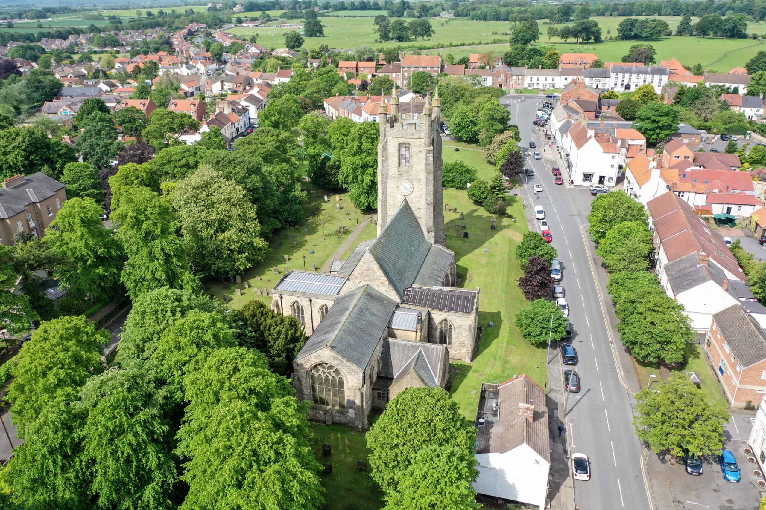 A view of above Sedgefield Church