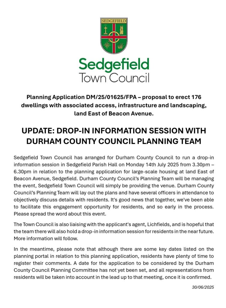 Public Statement 30 06 2025 Beacon Avenue Planning Application Update-